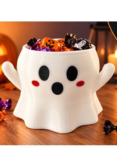 Halloween Cadılar Bayramı Dekoratif Sevimli Hayalet Şekerlik Şeker Kasesi Masa Üstü Dekor