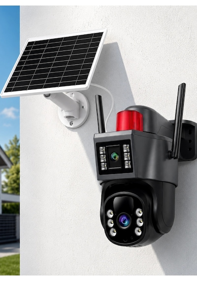 O-kam Pro Okam-7015 4g Solar Güneş Enerjili Çift Lensli Ptz Dış Mekan Güvenlik Kamerası