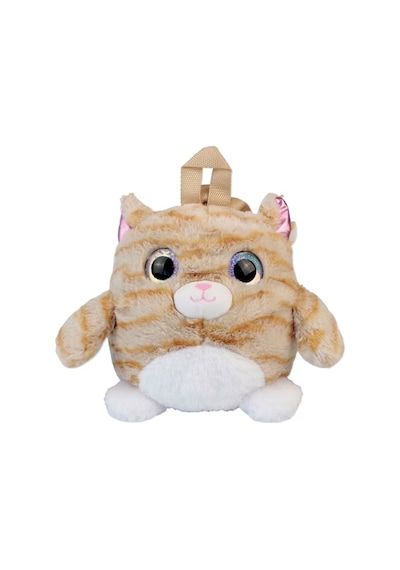 Glanart Çocuklar İçin Sevimli Peluş Sırt Çantası Kahve 25 Cm 3-6 Yaş Kahverengi