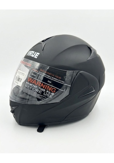 Vrt - Çene Açılır Vizörlü Kask Md-808 Mat Siyah M