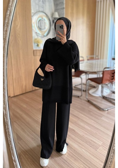 Kahijab Liora Premium Rayon Takım - Siyah Siyah