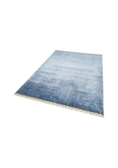 Hoom Rugs Nepal Zr 06 Bambu Viskon Mavi Modern Uşak Desenli Halı Mavi