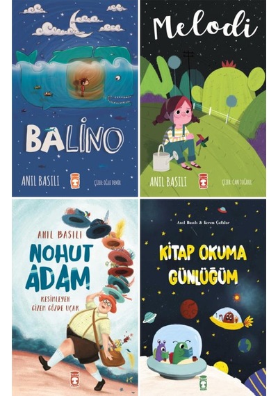 Timaş Çocuk Anıl Basılı 4 Kitap Set Balino - Melodi - Nohut Adam - Kitap Okuma Günlüğüm