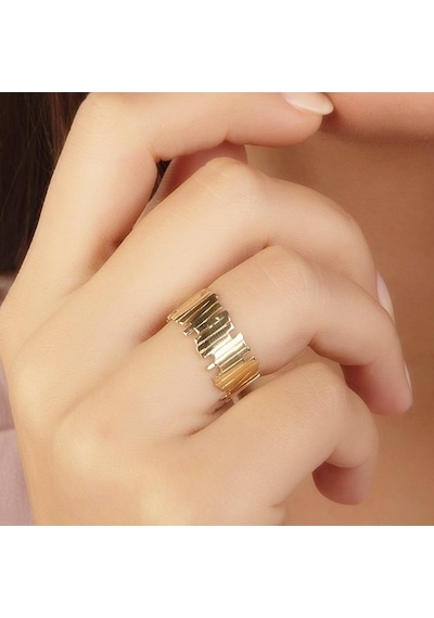 Zigzag Altın Yüzük 14K Gold 364012555