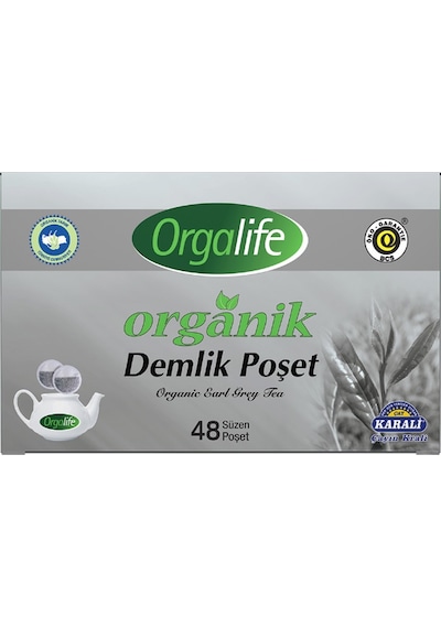 Orgalife Organik Siyah Early Grey Demlik Poşet Çay 48 x 3 G