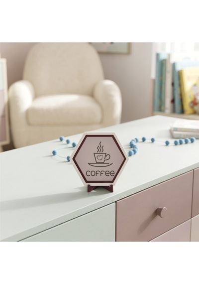 Minimalist Coffee Temalı Masaüstü Süsü Ev Ve Ofisinizde Kahve Keyfini Yansıtan Modern Ve Şık Bir Dekoratif Obje 10x10 Cm, Yavru Ağzı