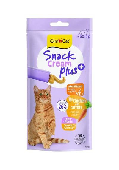 Snack Cream Sterilised Chicken & Carrots Kedi Ödülü 6x15gr