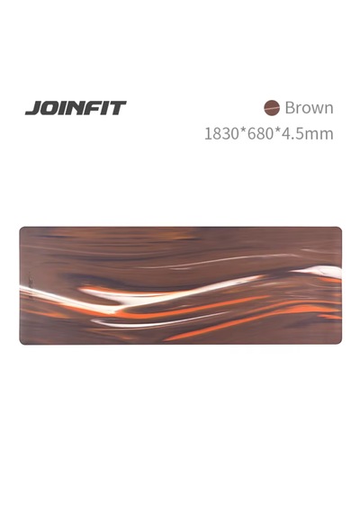 Joinfit Profesyonel Kauçuk Yoga Matı Desenli 4,5 Mm Kahverengi