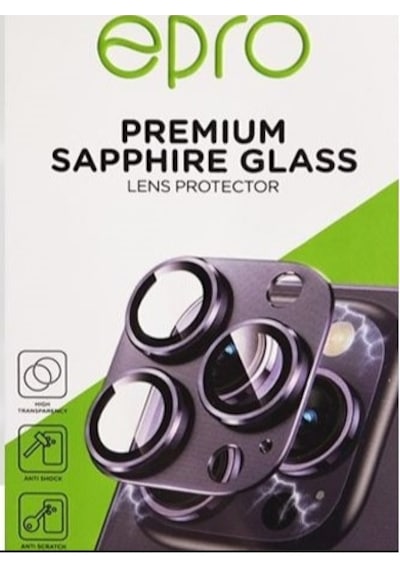 Epro Premium Sapphire Glass Kamera Lens İphone 16 Pro/16 Pro Max Saphire Titanyum Black