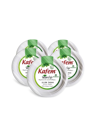 Kafem Ekolojik Karton Tabak 22 cm 25 li X 5 Paket