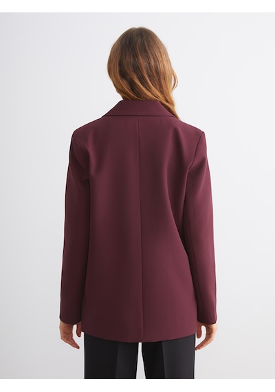 Lcw Vision Bordo Krep Kadın Blazer Ceket