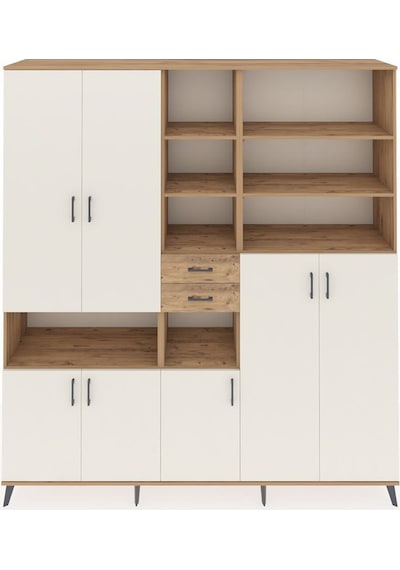 Hyperion Dolap 17 Raflı 2 Çekmeceli 7 Kapaklı 220x44x243 Çam-aytaşı/çam Aytası/atlas Çam Hyperion Dolap 17 Raflı 2 Çekmeceli 7 Kapaklı 220x44x243 Çam-aytaşı/çam Aytası/atlas Çam