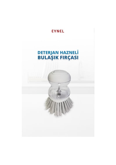Eynel 1 Adet Deterjan Hazneli Bulaşık Fırçası, Pratik Kullanımlı Fırça Lavabo Temizleme Aparatı Çok Renkli