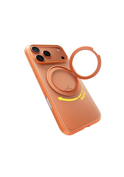 Torras Apple iPhone 17 Pro / 18 Pro Uyumlu O Stand R Fitness Serisi Magsafe Kılıf Turuncu