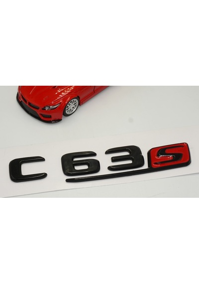 C 63 S Bagaj Parlak Siyah ABS 3M 3D Yazı Logo