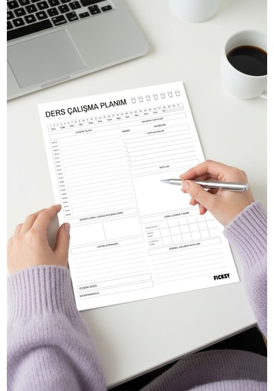 Günlük Planlayıcı - A4 Ebat - Ders Çalışma Planlayıcı - Yapılacaklar - 30 Yaprak - Daily Planner Diğer