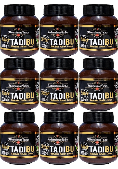 Abdurrahman Tatlıcı Tadıbu Bitter Kakaolu Fındık Ezmesi 9 x 330 G