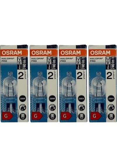 Osram Halopin 50w 60w 2800k Sarı Işık G9 Duylu Halojen Ampul 4 Adet