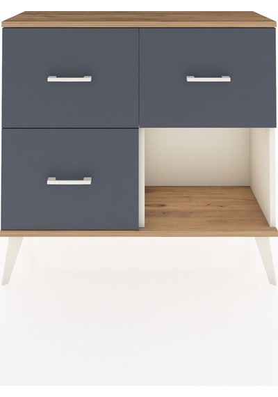 Arges Şifonyer 3 Çekmeceli 88x30x80 Aytaşı-çam/antrasit Çam/antrasit Arges Şifonyer 3 Çekmeceli 88x30x80 Aytaşı-çam/antrasit Çam/antrasit