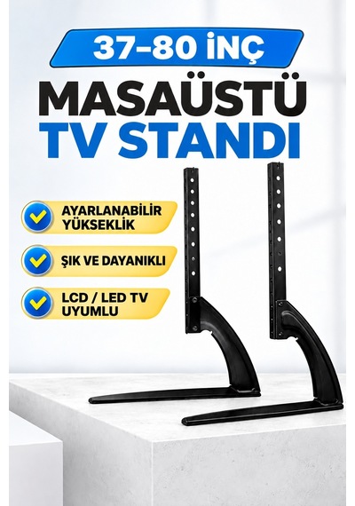 32-75" Evrensel Masaüstü Tv Stand Sabit Ekran Ayarlanır Yükseklik