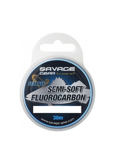 Savage Gear Semi-Soft Fluorocarbon Misina Seabass 30 M Clear