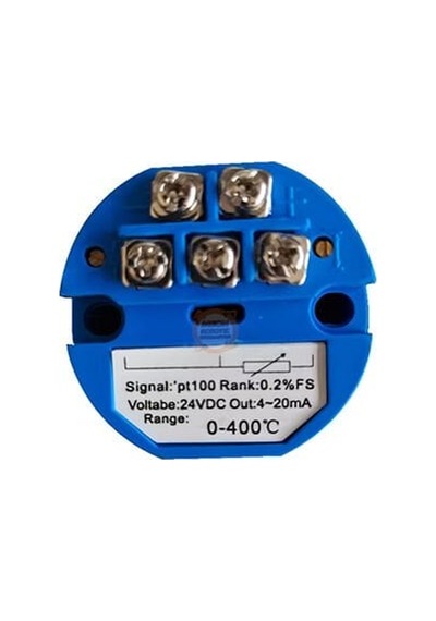 Rtd Pt100 Dc 24v 4-20ma Sıcaklık Sensör Verici Çevirici Modül/ 0-400 Derece