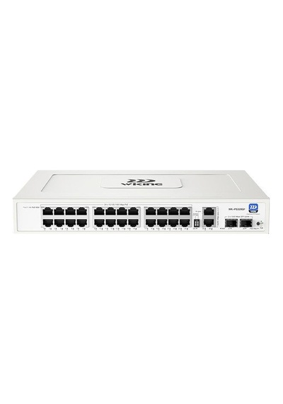 Wı-tek Wıkıng Wk-ps328gf 24 Port 10/100/1000 24 Port Poe 2 Port Uplınk +2 Sfp 285w Yonetılemez Rack Mount Swıtch
