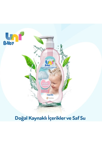 Uni Baby Kolay Tarama Saç ve Vücut Şampuanı 3 x 700 ML