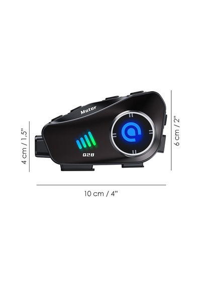 Q28 5.3 Bluetooth Kameralı Intercom - 1500 Mah Su Geçirmez Kask İçi Motosiklet Kulaklık