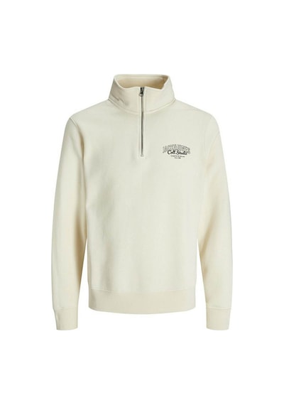 Jack & Jones Makoto Halfzip Beyaz Erkek Sweatshirt 12278608 Beyaz