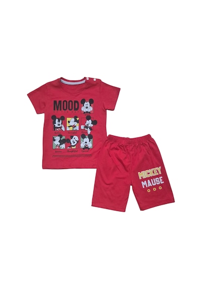 Micky Şort T-shirt Bebek Çocuk Yazlık Takım Kırmızı