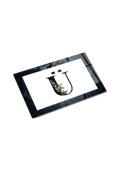 (Decorita Cam Kesme Tahtası - Cam Kesme Tablası Harfli Tasarım Ü 20 CM x 30 CM