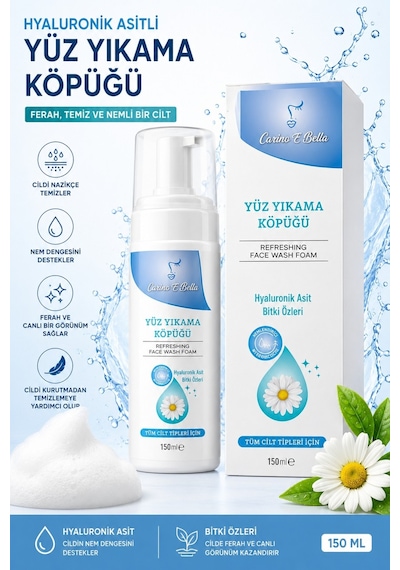 Hyaluronik Asitli Yüz Yıkama Köpüğü 150 Ml Nemlendirici Yüz Temizleme Köpüğü