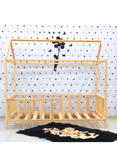 Markaawm Montessori Yatak Doğal Çam Ahşap Karyola Melis