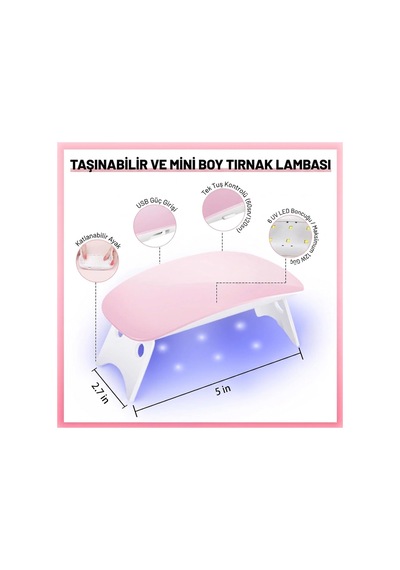 Mini 6 Watt Usb Uv Led Tırnak Oje Kurutma Makinesi