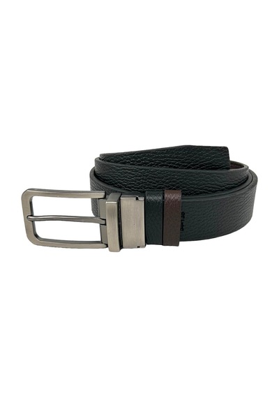 Süzer Deri Kahvrengi Siyah Çift Taraflı Hakiki Deri 3.5 Cm.lik Klasik Kemer - 300-809 Lacivert