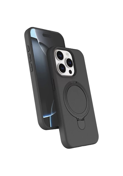 Newface Apple, Uyumlu iPhone 14 Pro Max Regal Magsafe Standlı Kapak - Titan Gri