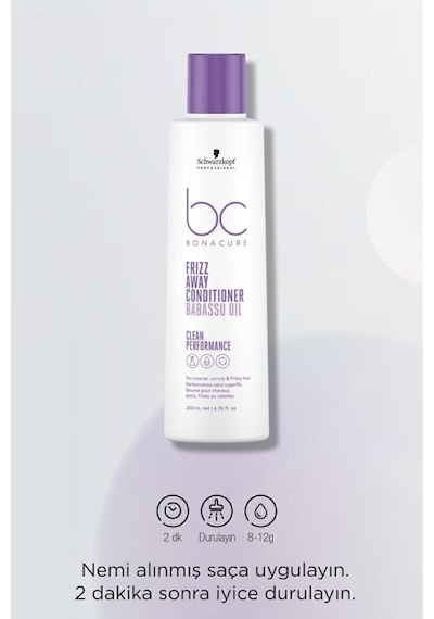 Bc Clean Elektriklenme Karşıtı Saç Kremi 200ml 72 Saate Kadar Elektriklenmeye Karşı Kontrol