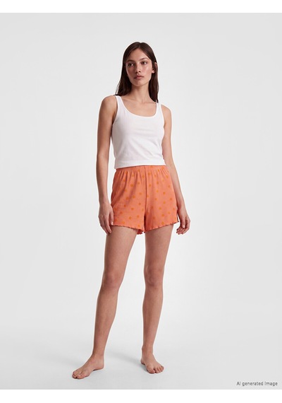 Lcw Dream Sarı Desenli Kadın Şort Pijama Alt 2'li