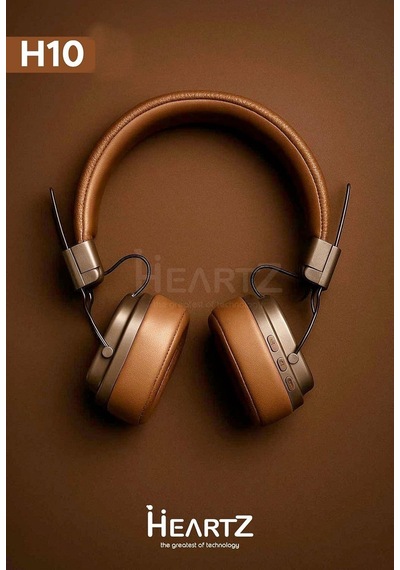 Clasic H10 Kafaüstü Wireless Bluetooth Kulaküstü Büyük Klasik Üst Kalite Kablosuz Kulaklık 120 Saat Bekleme 8 Saat Aktif Müzik 5.4 Version Bluetooth Koyu Kahve