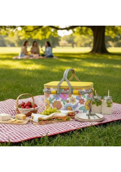 20 Lt Piknik Sepeti 1113 Picnic Bag -350 Çok Renkli