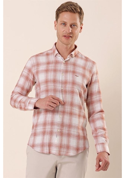 İmza Kiremit Uzun Kollu Kareli Cepsiz %100 Pamuk Klasik Slim Fit Dar Kesim Gömlek 1004230176-kiremit Kiremit İmza Kiremit Uzun Kollu Kareli Cepsiz %100 Pamuk Klasik Slim Fit Dar Kesim Gömlek 1004230176-kiremit Kiremit