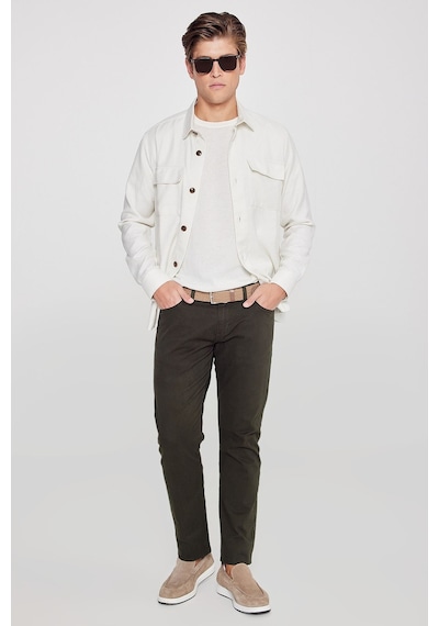 Ac&Co / Altınyıldız Classics Slim Fit Dar Kesim Pamuklu Esnek Chino Erkek Pantolon - Haki