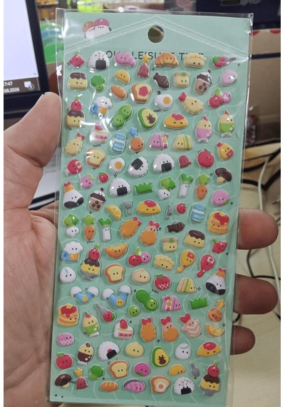 Sevimli Suşi Ve Mini Yiyecekler 3d Puffy Çıkartma Bullet Journal Defter Ve Telefon Süsleme Etiketi Çok Renkli
