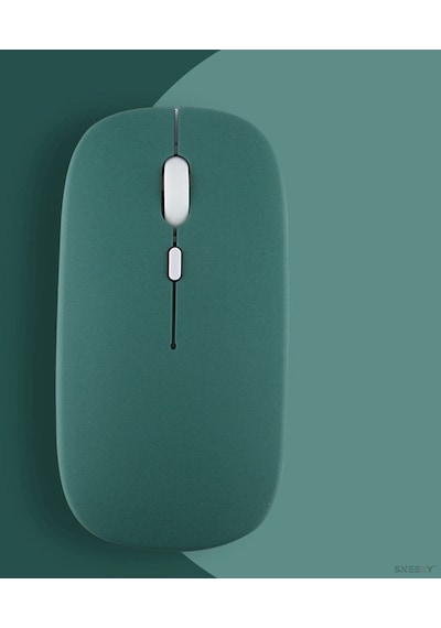 Apple Uyumlu MacBook Şarj Edilebilir Sessiz Mouse Bluetooth + 2.4hz Wifi