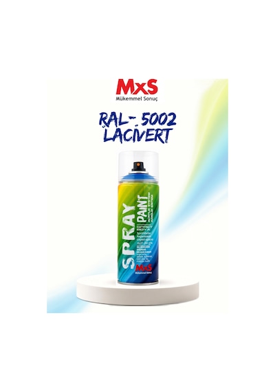 Mxs Ral 5002 Lacivert Akrilik Sprey Boya 400 Ml Siyah