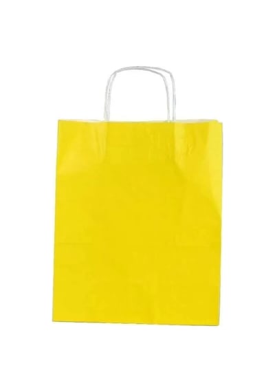 Sarı Kraft Çanta Küçük Boy 18x8x24 Cm 25 Adet