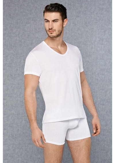 Doreanse Erkek Micromodal V Yaka Kısa Kol T Shirt 2865