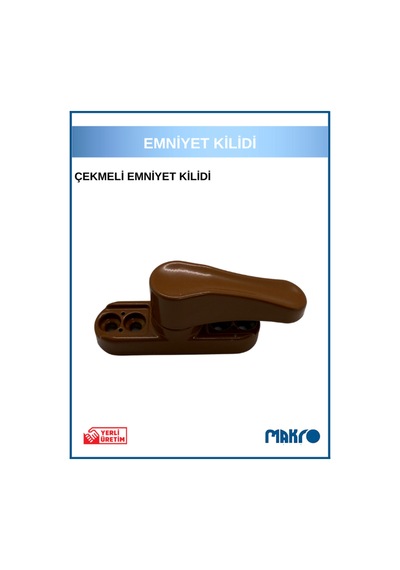 Pvc Kapı Pencere Pimapen Balkon Kapısı Çocuk Emniyet Kilidi Güvenlik Çekmeli Metal Kahverengi