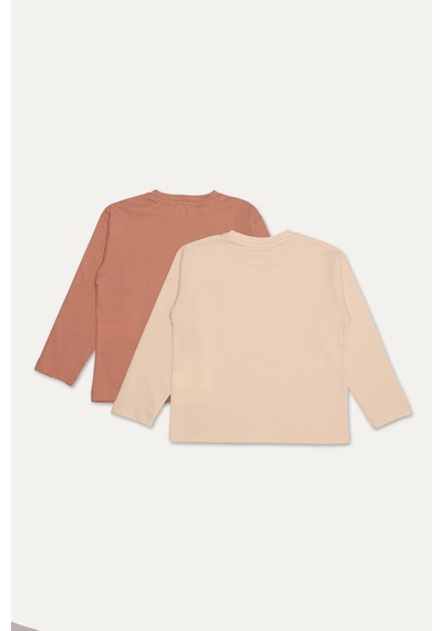 Funfair 2'li Çocuk Sweatshirt 251bsc-s10.e Bej/somon